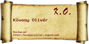 Kövesy Olivér névjegykártya
